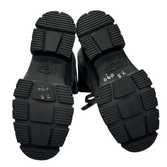 UGG 7.5 ASHTON ADDIE TIPPED SNOW BOOT GREY WATERPROOF FULL-GRAIN LEATHER WOMENS - Picture 12 of 13